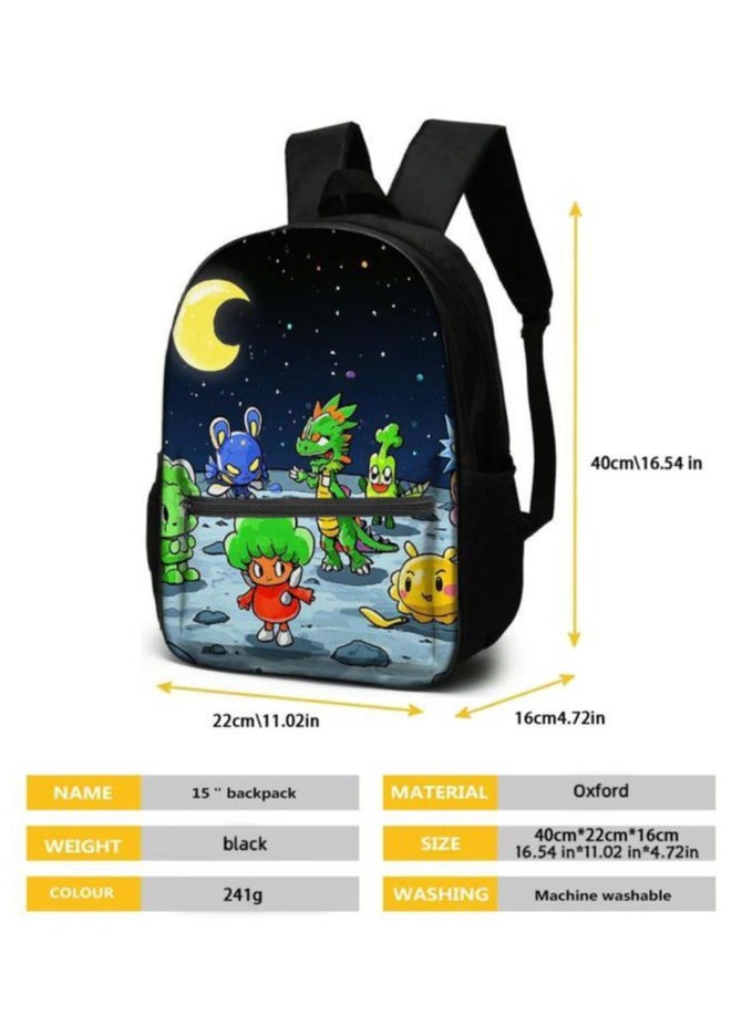 Cartoon three-piece schoolbag with zipper - 1305