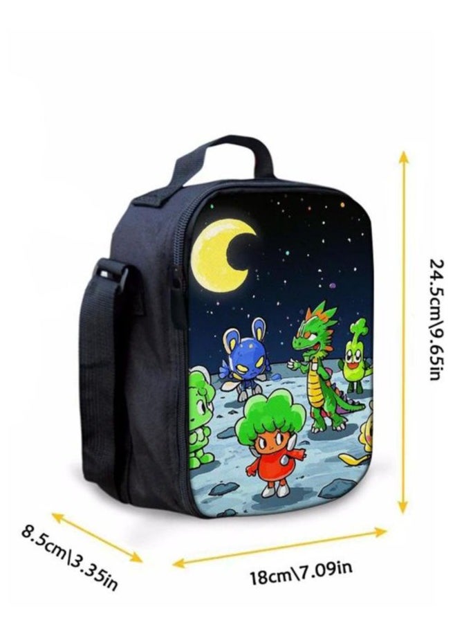 Cartoon three-piece schoolbag with zipper - 1305