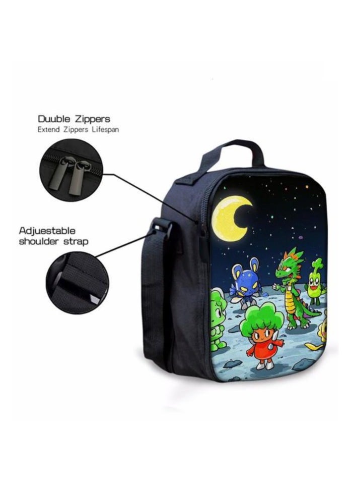 Cartoon three-piece schoolbag with zipper - 1305