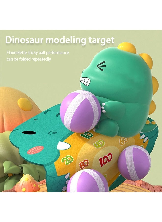 Kids Dinosaur Dart Board Gun Shooting Toy Target Game with 12 Sticky Balls Indoor Outdoor Competitive Games Birthday Gifts For Children