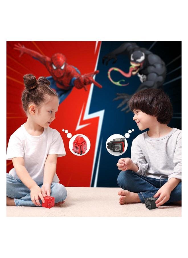 2 Pack Spider Battle Cubes - Rock Paper, Scissors Game, Portable Guessing Fist Game Educational Toys, Creative Novelty Birthday Party Toy Gifts for Kids Adults