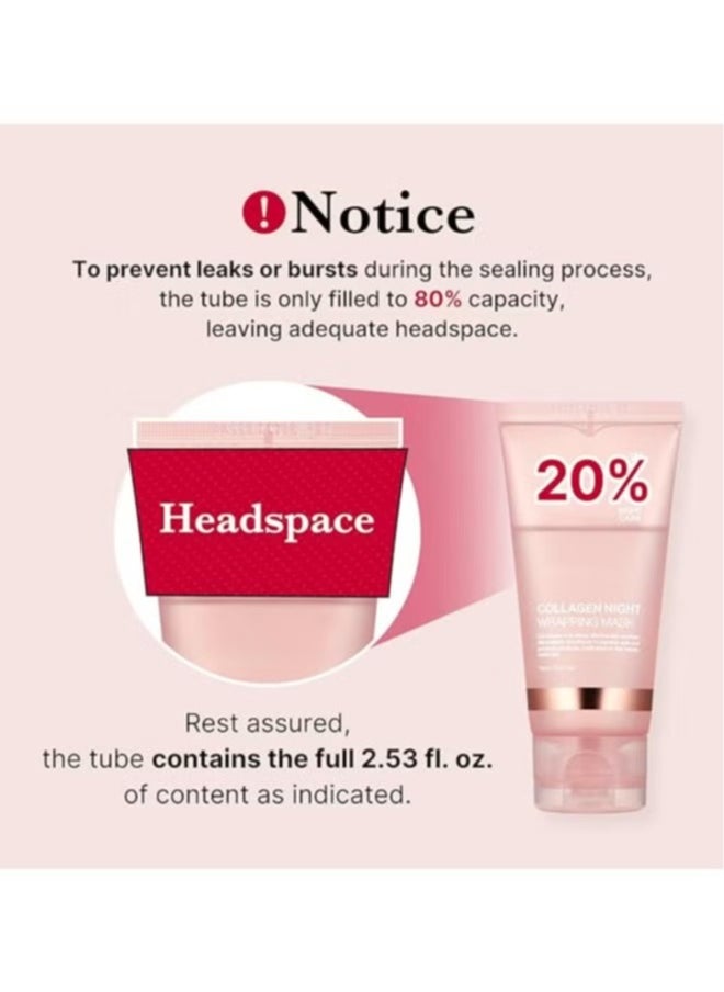 قناع التغليف الليلي بالكولاجين من ميديكيوب 75 مل