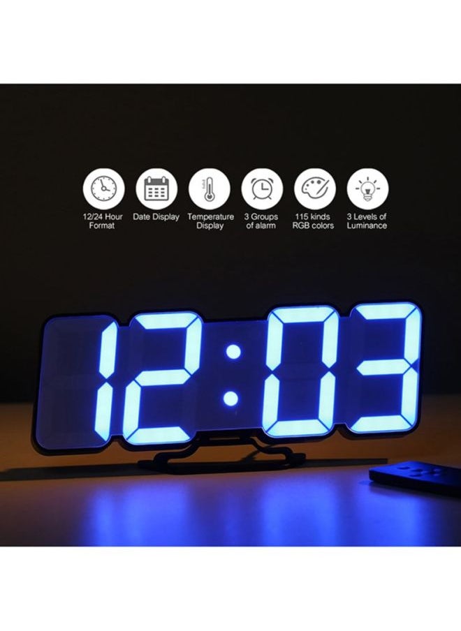 Wireless LED Alarm Clock Black/White 23.5 x 4 x 9.2cm