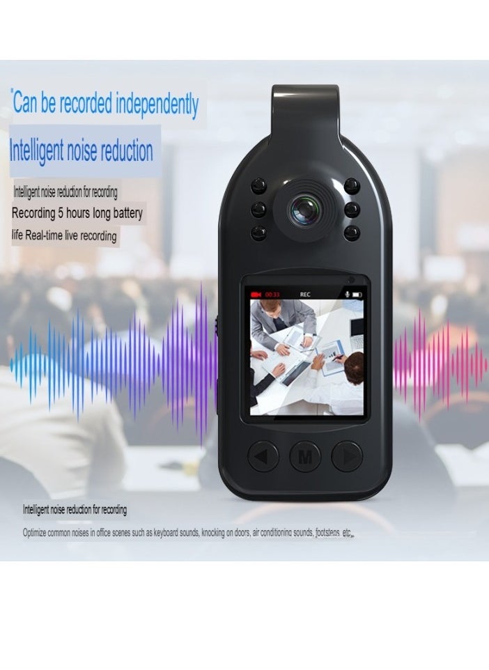 L09 Back Clip Video Camera, 2K HD Night Vision Outdoor Conference Recorder, Lightweight And Portable Camcorder, Large Screen Outdoor Sports Camera, (1pc, With 32GB Memory)