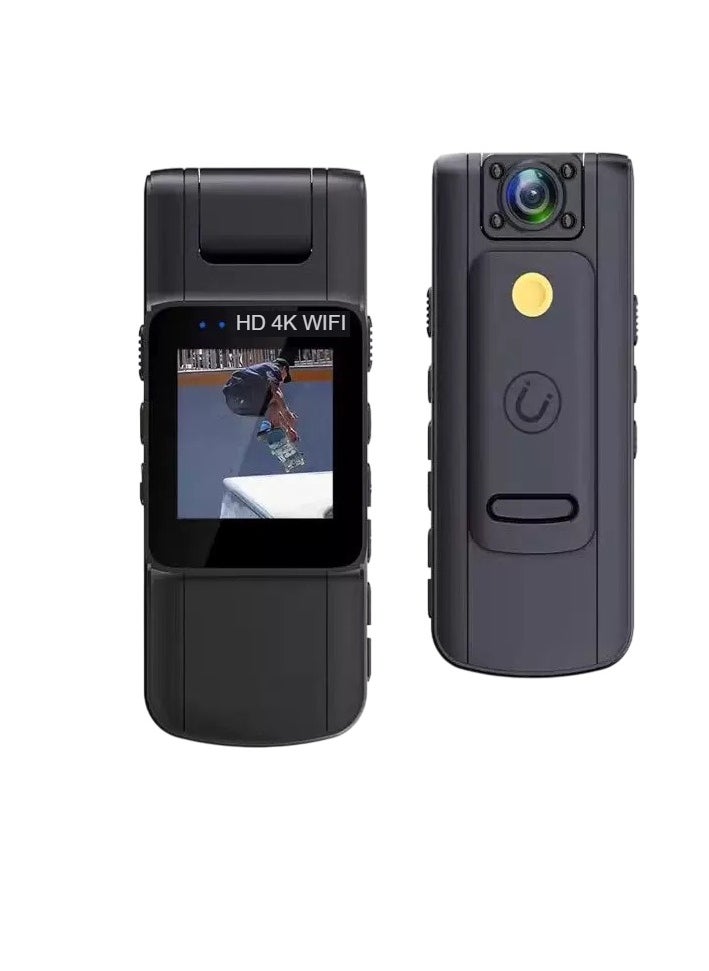 Wifi Body Camera, 4k Ultra High Definition Camera, Easy To Carry Lightweight Cycling Sports DV Camera, Compact And Durable Camcorder For Outdoor Sports, (1pc, Black)