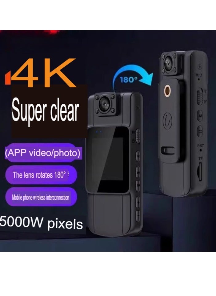 Wifi Body Camera, 4k Ultra High Definition Camera, Easy To Carry Lightweight Cycling Sports DV Camera, Compact And Durable Camcorder For Outdoor Sports, (1pc, Black)