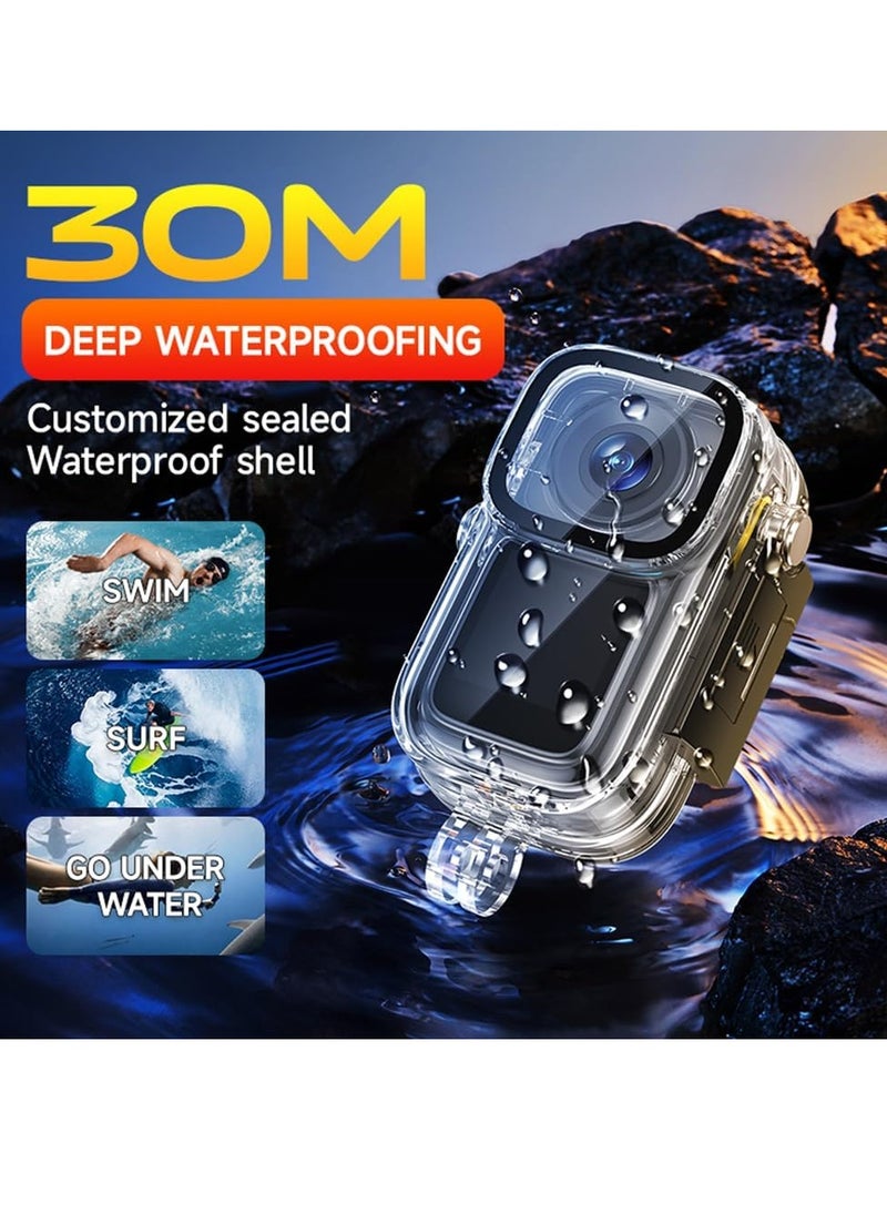 Sports Camera, 4K 6 Axis Anti Shake Touch Control Video Camera, Lightweight Portable Dual Screen Wifi Camera, Sturdy And Durable Ultra Clear Travel Vlog Recorder, (1pc)