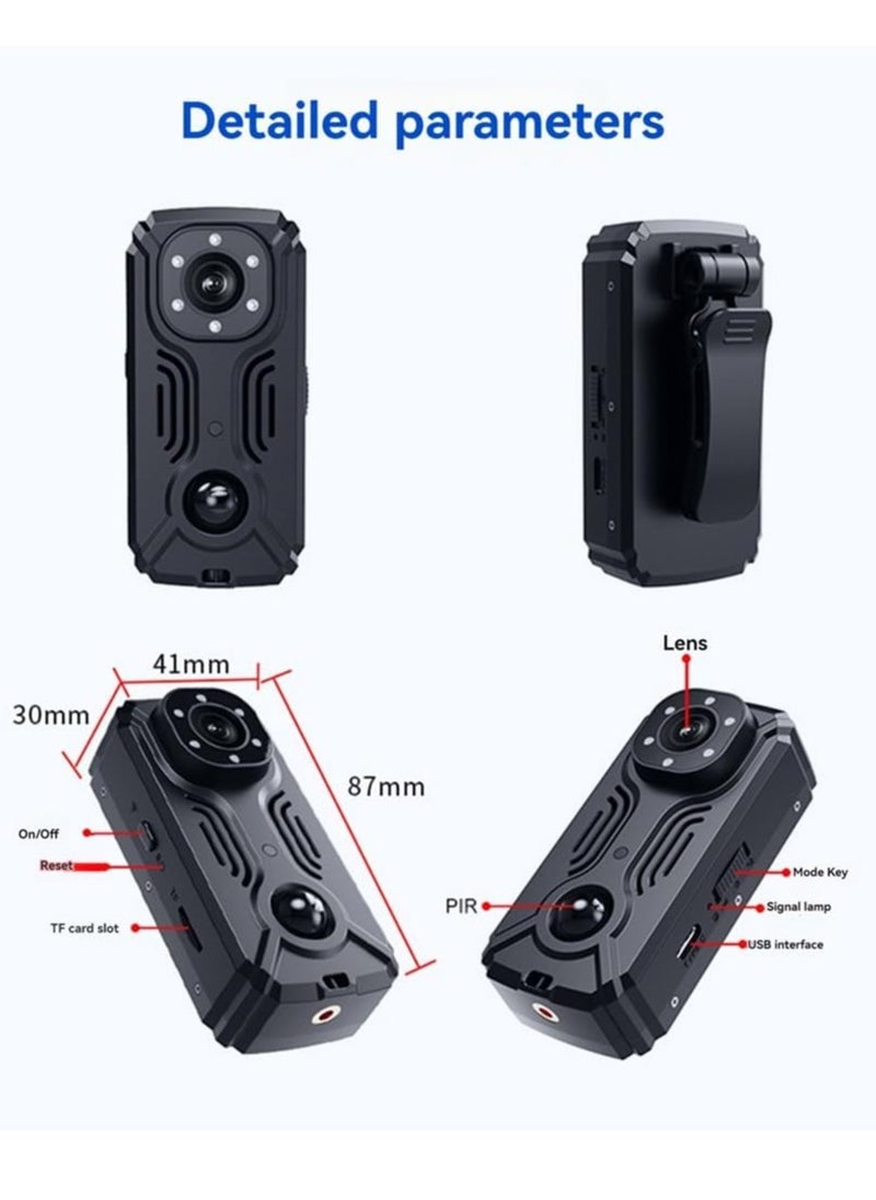 Wifi Mini Camera, Durable And Reliable Night Vision Miniature Camcorder, Wireless And Convenient Pocket Police Body Cam, Compact And Versatile Bike Sports Cameras, (1pc)