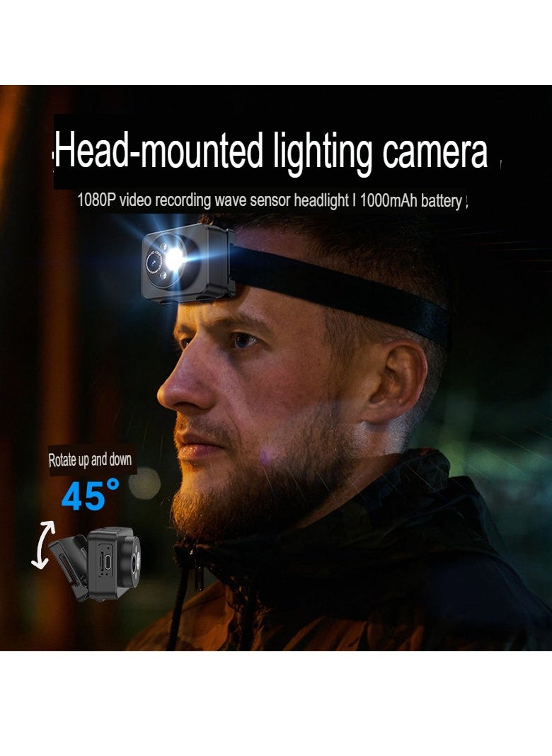 Head Mounted Lightening Camera, Comfortable Lightweight HD PTZ Sports Camera, Anti-shake Outdoor Video Recorder, Portable Cycling Camera For Outdoor Sports, (1pc)