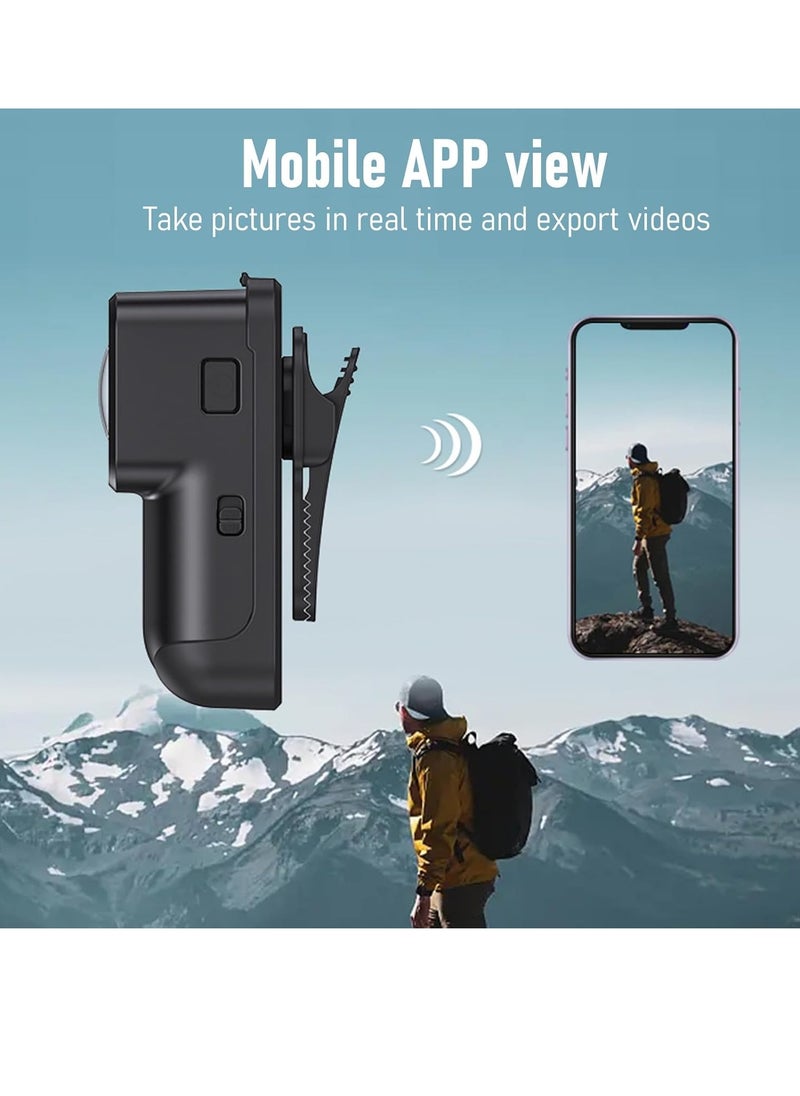 Mini Body Clip Camera, Easy To Use Pocket Video Recorder Camera, Hd Ultra Wide Angle Wifi Sports Camera, Outdoor Cycling Thumb Camera With Loop Recording, (1pc)