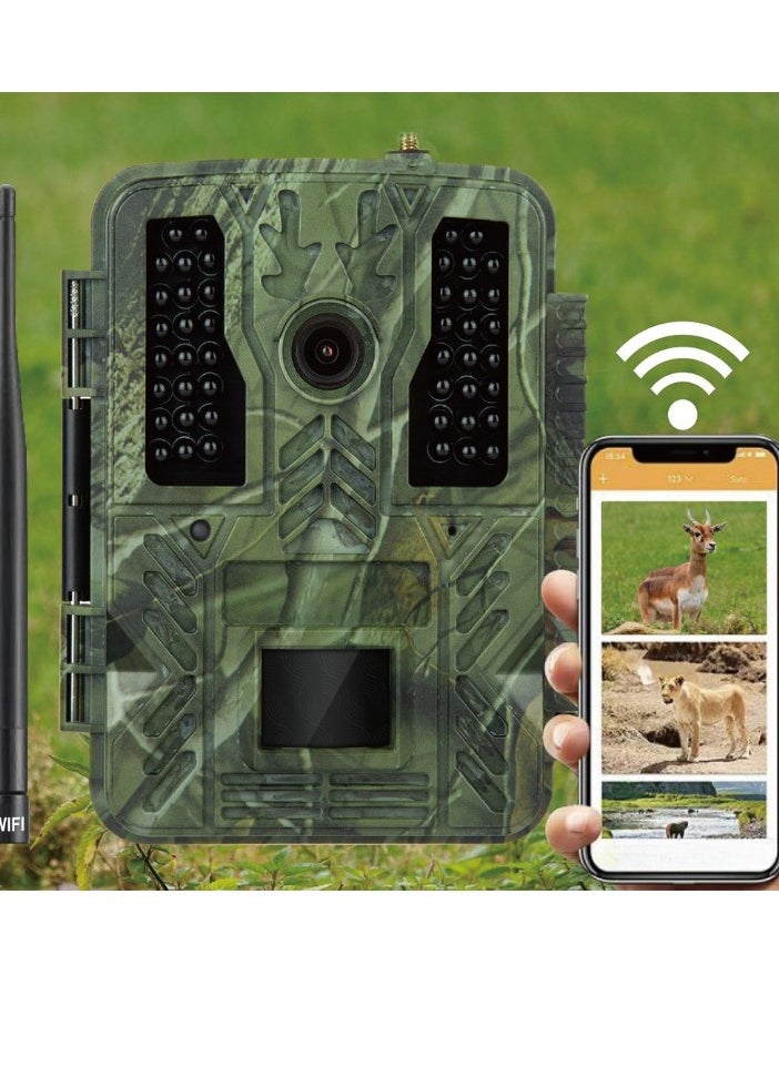 4K HD Outdoor Hunting Camera, Waterproof Infrared Sensing Portable Trail Camera, Night Vision Bluetooth Hunting Camcorder For Outdoor Sports Hunting, (1pc)