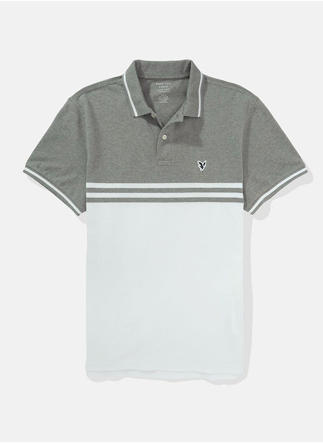 Logo Striped Short Sleeve Polo Shirt