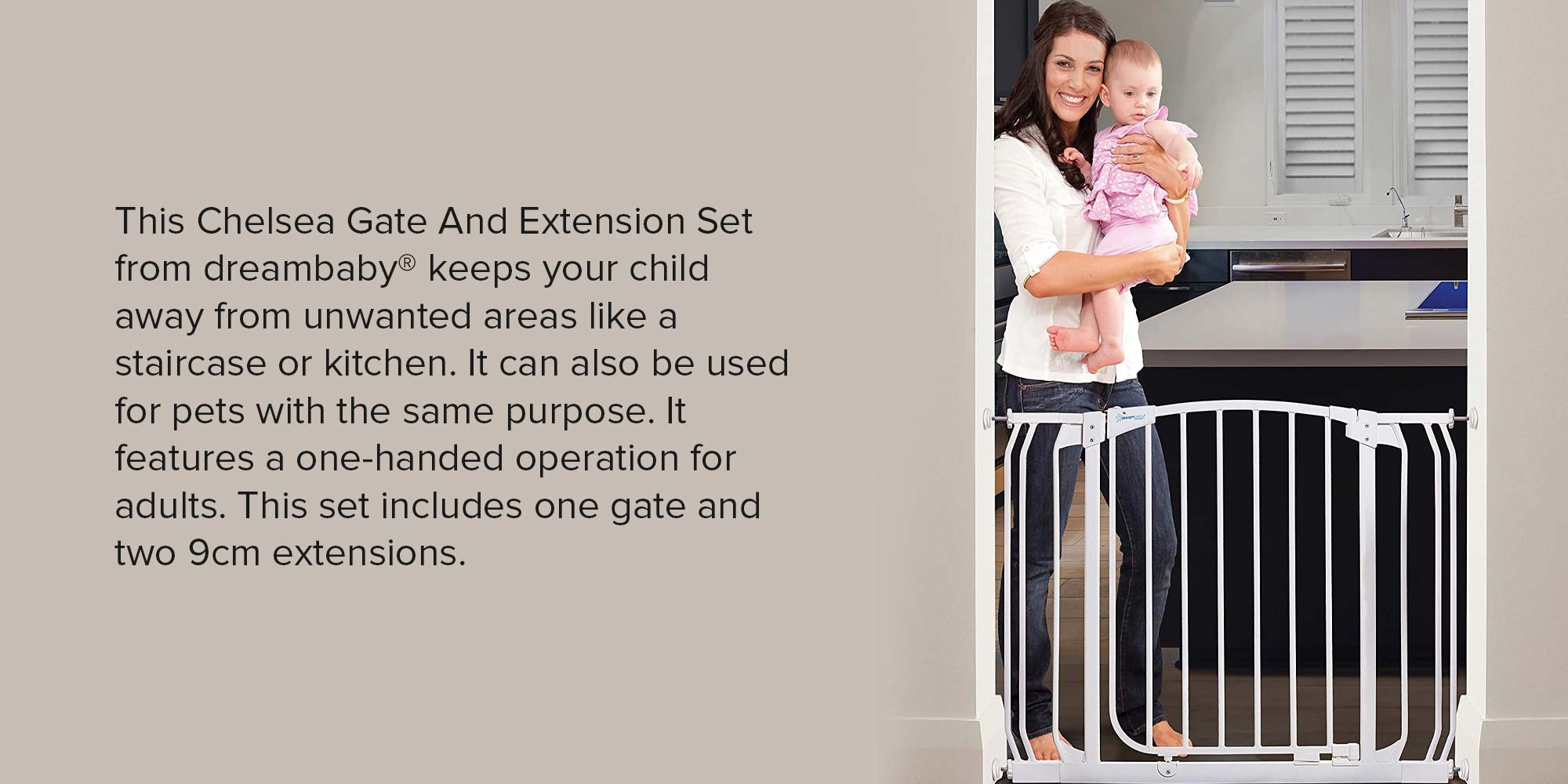 Gate And Extension Set - 75 x 2.5 cm