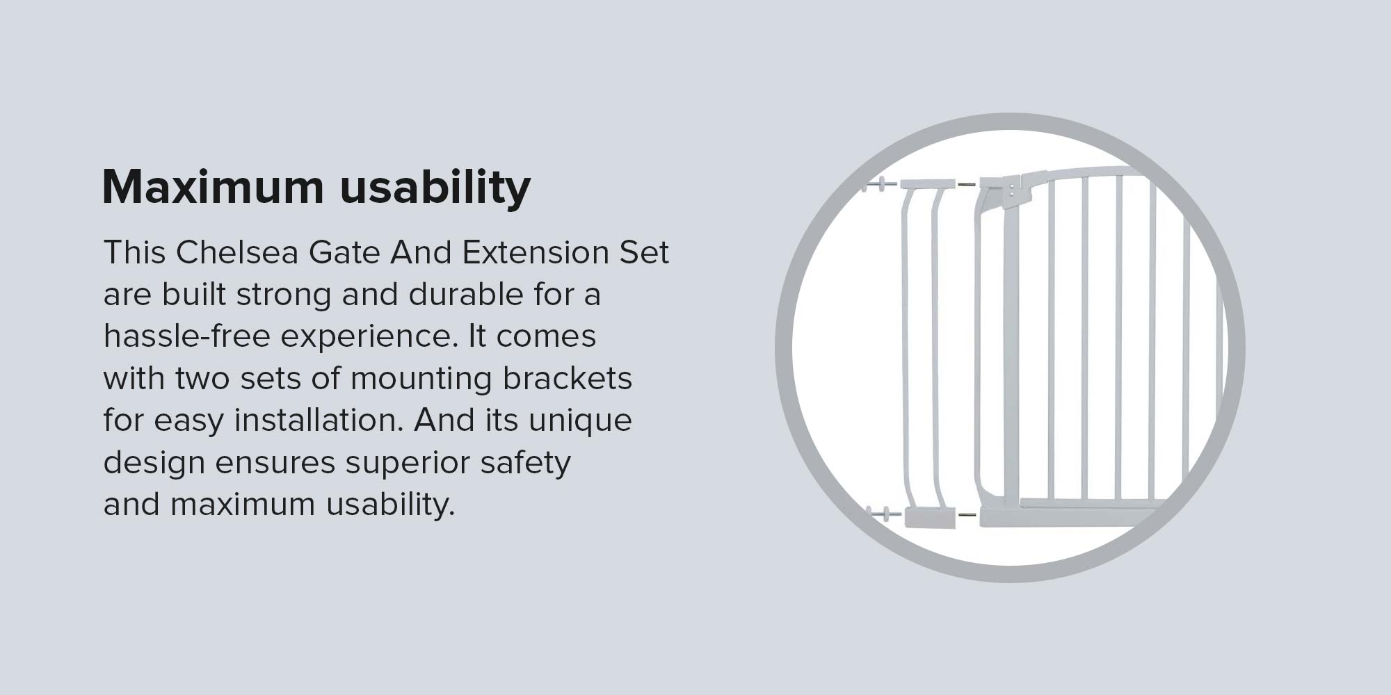 Gate And Extension Set - 75 x 2.5 cm