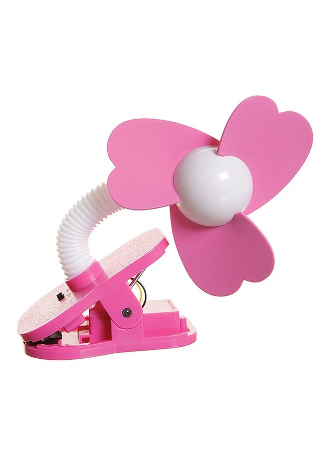 Flexible Neck Stroller Fan - Pink/White