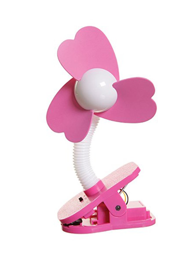 Flexible Neck Stroller Fan - Pink/White