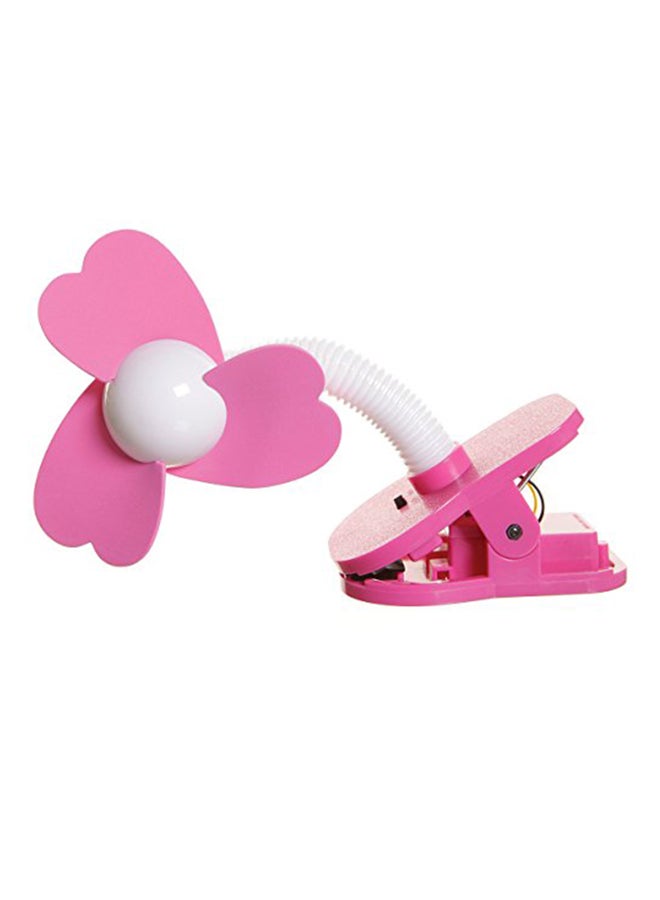 Flexible Neck Stroller Fan - Pink/White