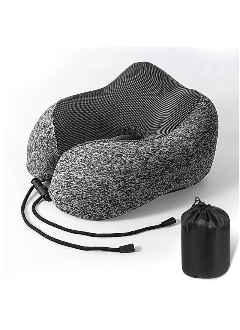 Travel Pillow, 100% Memory Foam Neck Pillow with Comfortable Cover, U Shaped Pillow for Home, Office, Air Travel