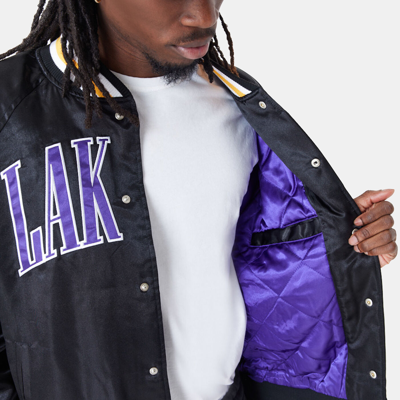 Men's NBA Los Angeles Lakers Off Court Retro Wordmark Jacket