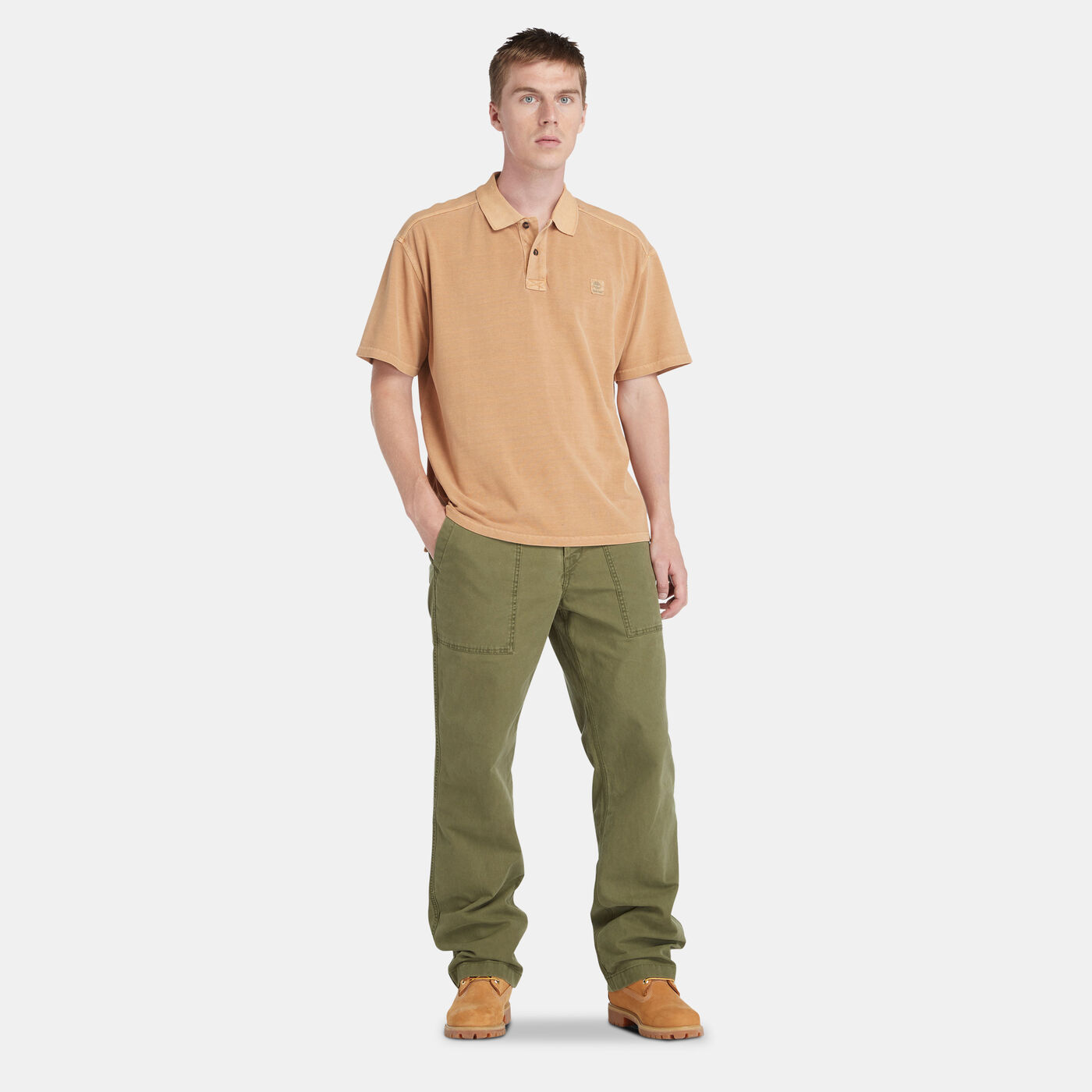 Men's Garment Dye Polo Shirt