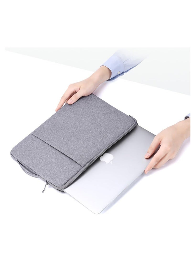 Laptop Case, 15 inch Laptop Sleeve Water Resistant Durable Computer Bag Notebook, Gifts for Men Women, Carrying Computer Bag Accessories Polyester Case with Pocket (Blue)