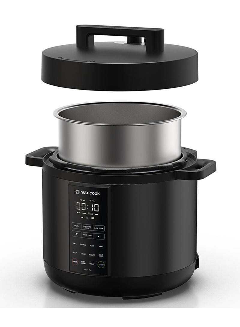 Smart Pot 2, 8 Liters, 9 In 1 Electric Pressure Cooker, Slow Cooker, Rice Cooker, Steamer, Sauté Pot, Yogurt Maker & More, 12 Smart Programs With New Smart Lid, 2-Year Warranty 8 L 1200 W SP208K Silver