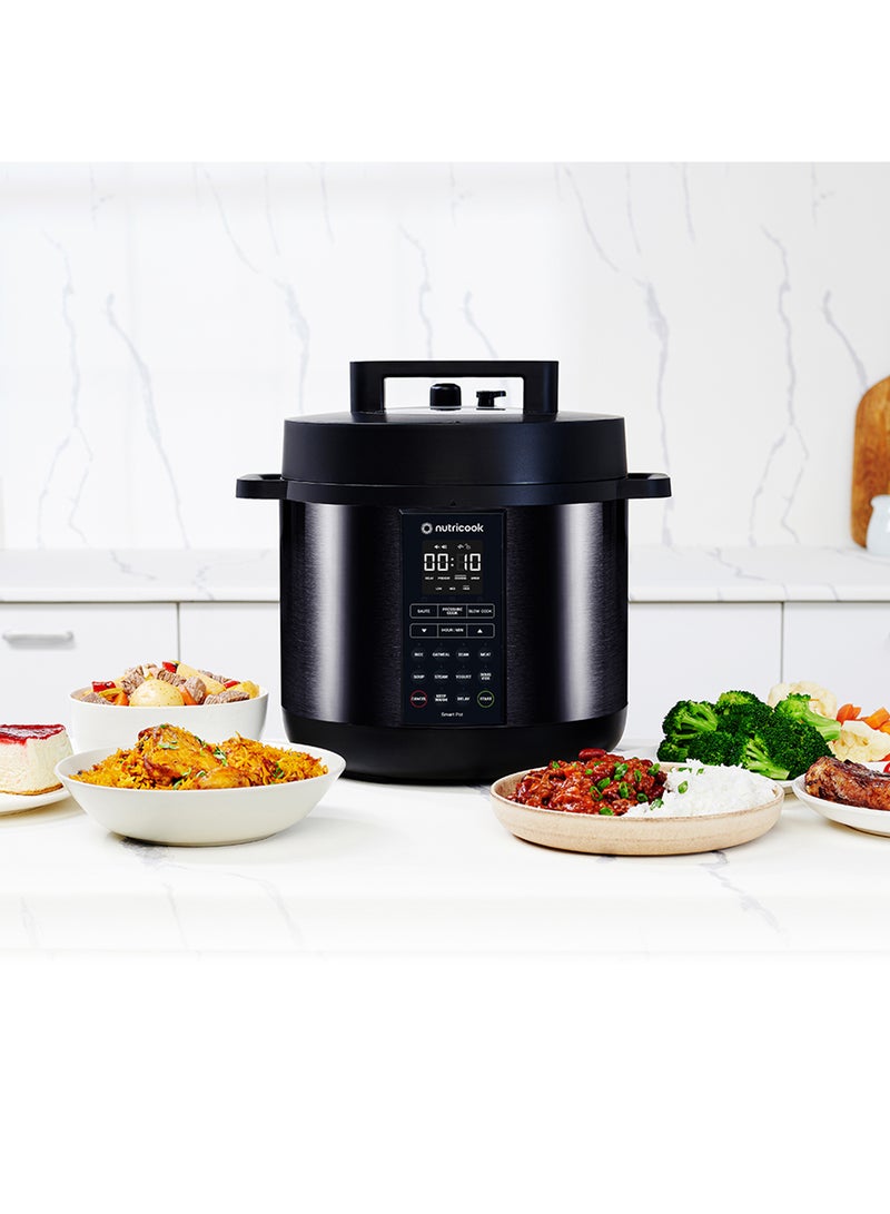 Smart Pot 2, 8 Liters, 9 In 1 Electric Pressure Cooker, Slow Cooker, Rice Cooker, Steamer, Sauté Pot, Yogurt Maker & More, 12 Smart Programs With New Smart Lid, 2-Year Warranty 8 L 1200 W SP208K Silver