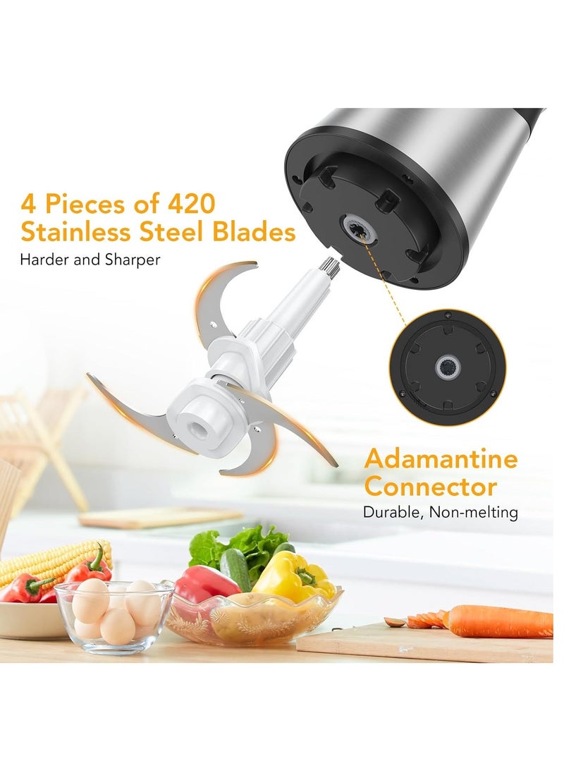 Electric Chopper 3L Meat Grinder 2 Speed Adjustable Food Chopper for Vegetables and Meat Multipurpose Mincer with Double layer 4-blade blade 300W