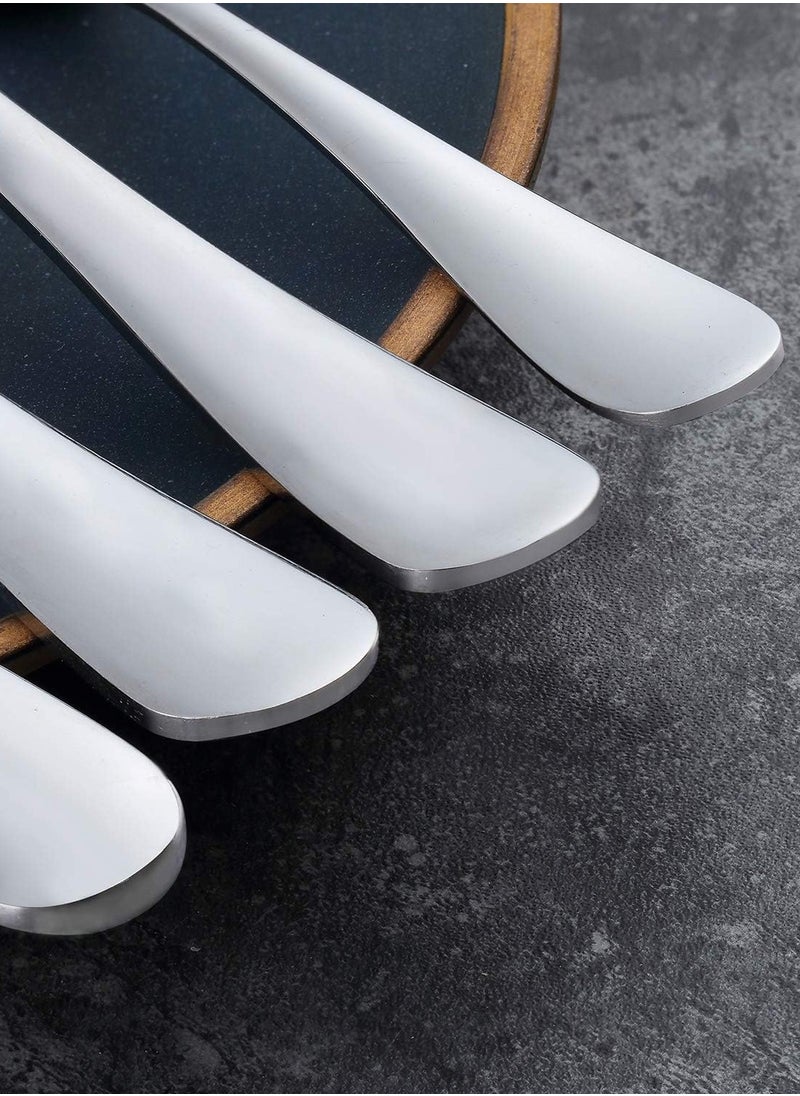 24-piece Stainless Steel Cutlery Set for 6 People, Flatware Silverware Set with Knife Fork Spoon, Silver Tableware for Daily Use