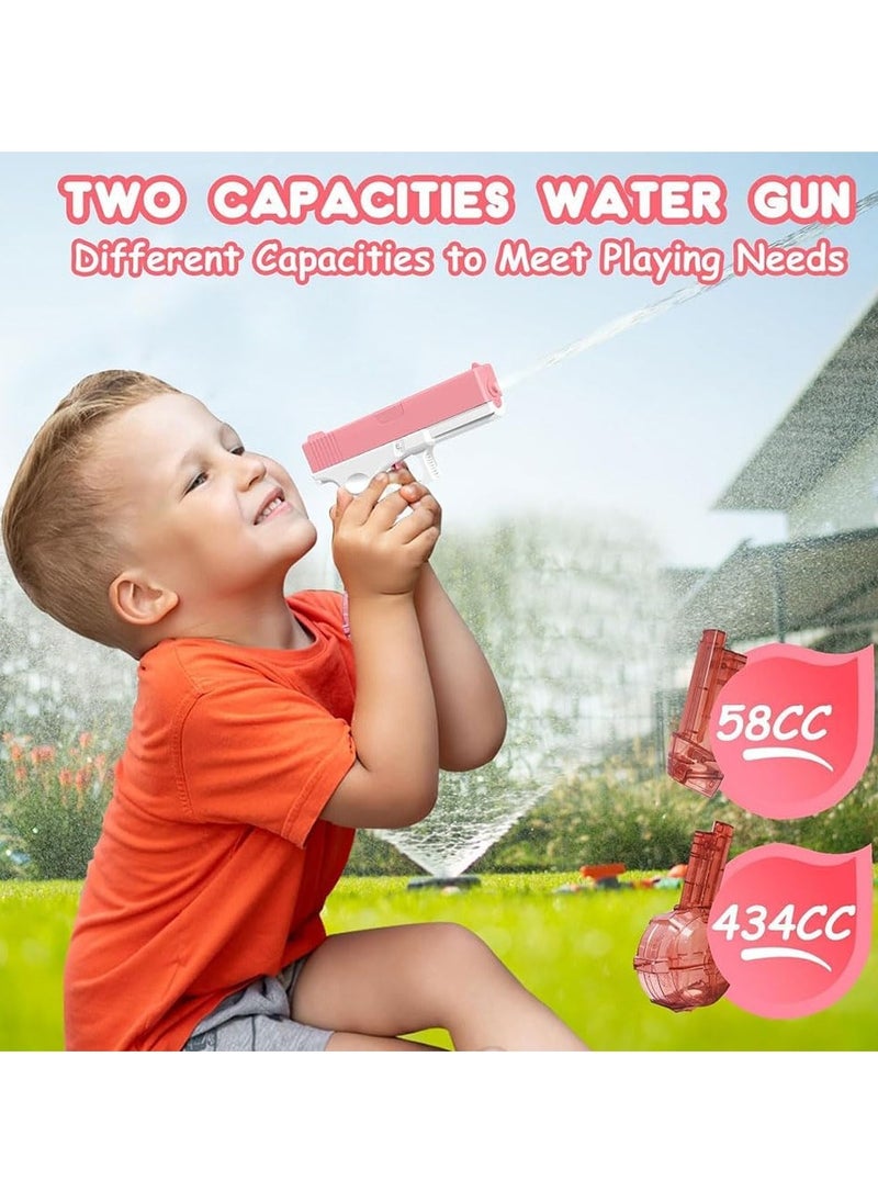 TOY GARDEN Upgraded Electric Water Gun Toy 434CC and 58CC High Capacity, 32FT Range, Continuous Emission, Powerful Squirt Blaster Gift for Kids and Adults, Pool, Beach and Outdoor Fun
