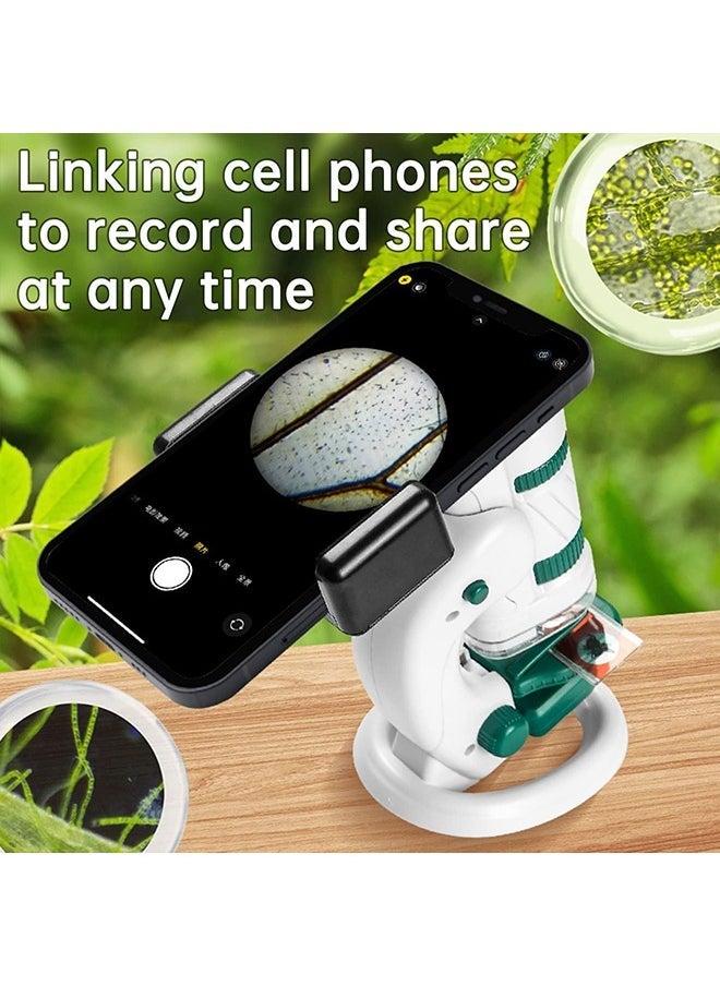 Kids Microscope, STEM Kids Portable Microscope, Kids Pocket Microscope, Detachable Microscope for Kids, Adults and Students, Precision Bioscience Educational Microscope
