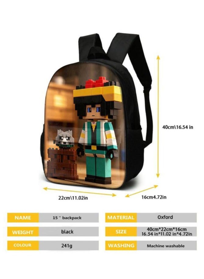 Cartoon three-piece schoolbag with front pocket - 146