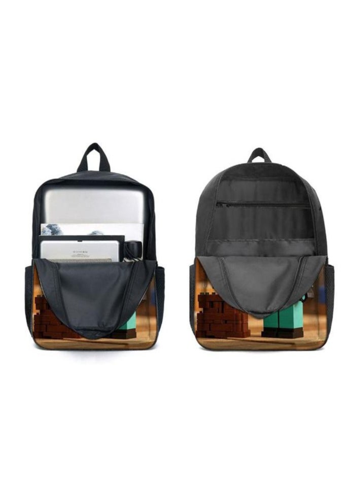 Cartoon three-piece schoolbag with front pocket - 146
