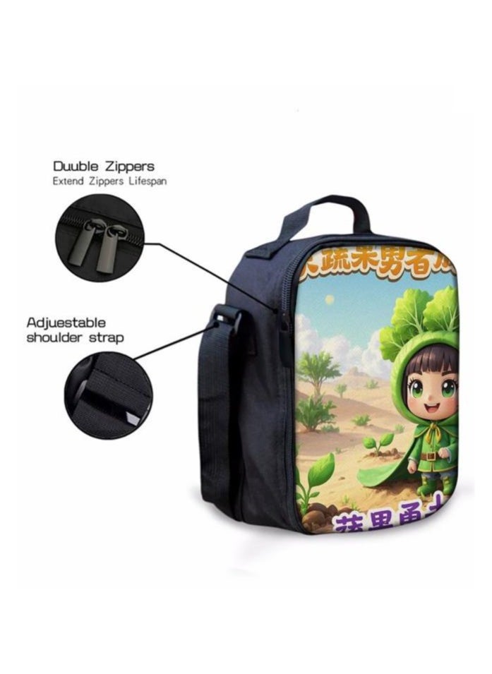 Cartoon three-piece schoolbag with zipper - 102