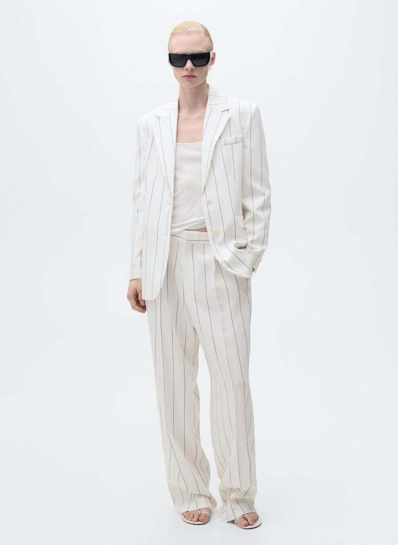 Pinstripe Suit Jacket