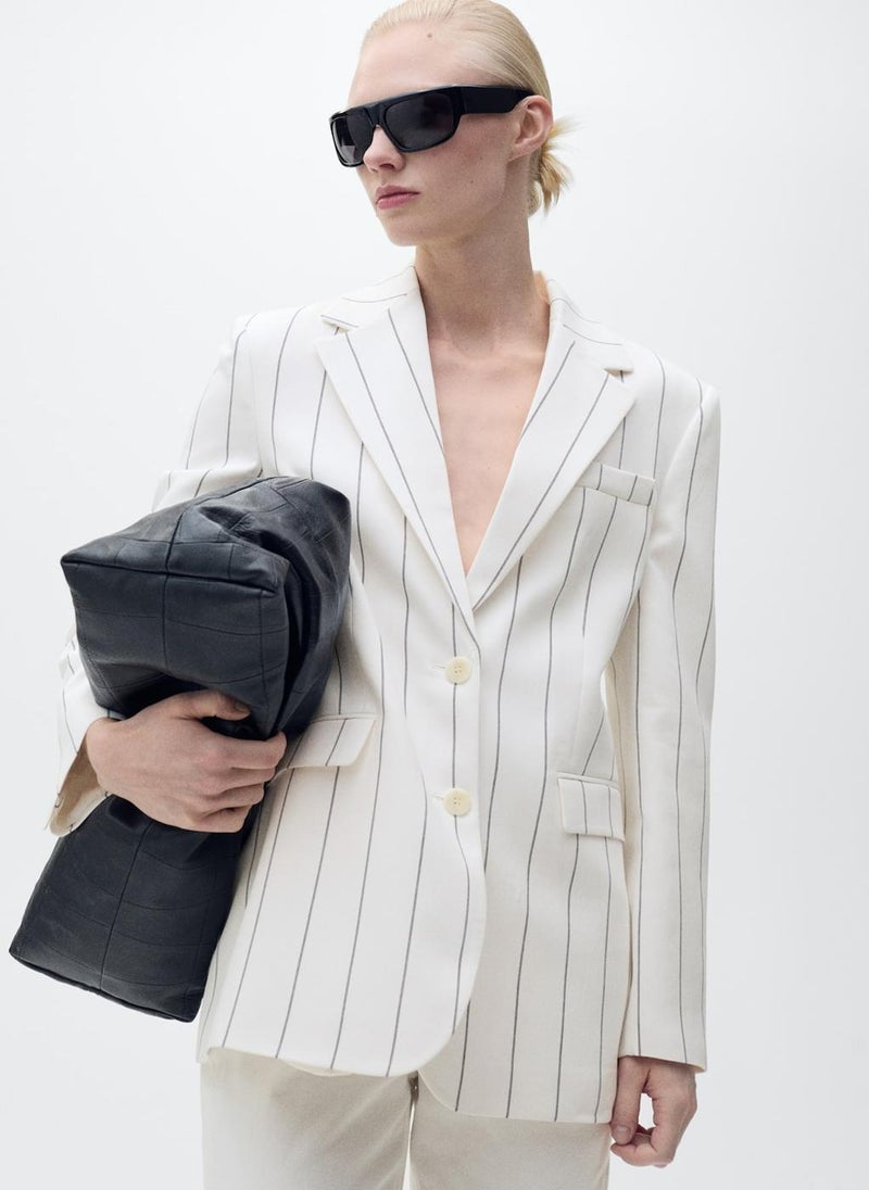 Pinstripe Suit Jacket