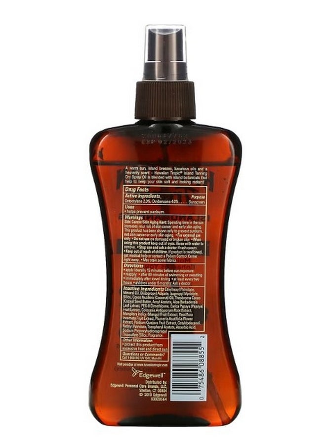 Island Tanning Dry Spray Oil Coconut Oil SPF 6 8 fl oz 236 ml