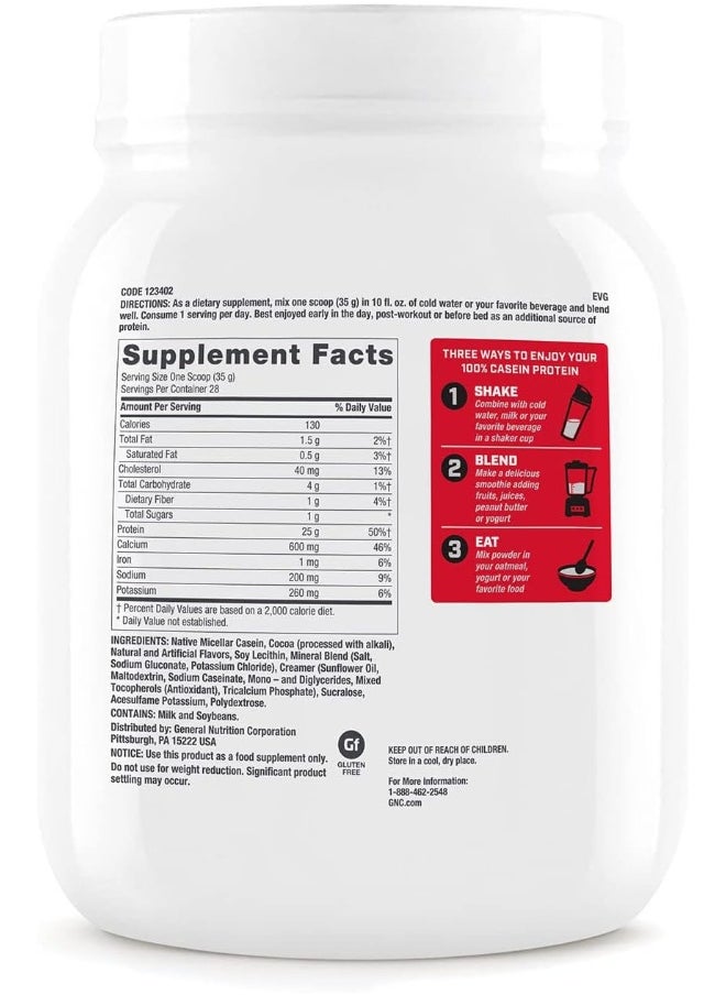 Pro Performance 100% Casein Protein Powder Choco Supreme