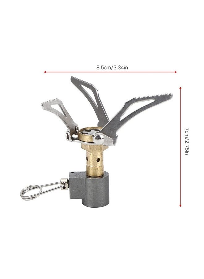 Mini Burner, Outdoor Camping Mini Portable Folding for Hiking Picnic Cookware Tool, for Outdoor Camping, Hiking, Picnic, Mountaineering(Silver)