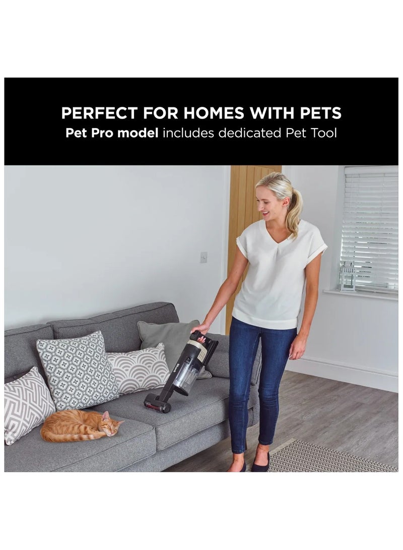 Stratos Cordless Stick Vacuum Cleaner With Anti Hair Wrap Plus And Clean Sense IQ, Single Battery, 1760 W IZ400MET Charcoal/Rose Gold