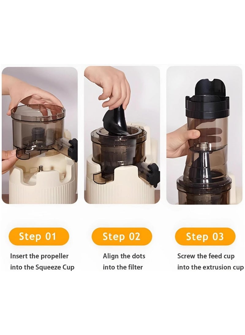 High-Performance Electric Juicer for Fruits and Vegetables | 200 Watts with Large 3.55 inch Caliber for Maximum Juice Yield