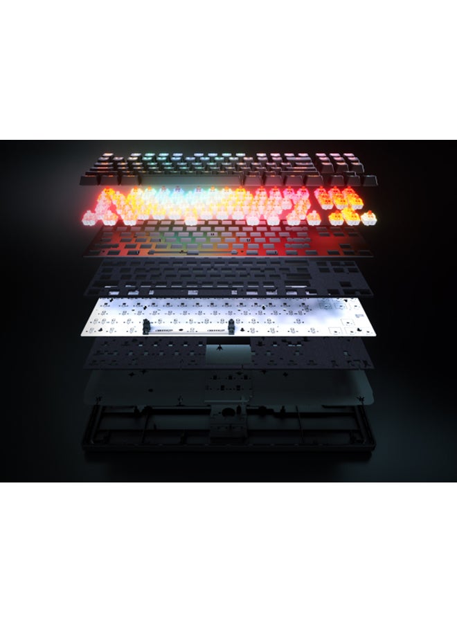 SteelSeries Apex Pro TKL Gen 3 White US Layout Keyboard OmniPoint 3.0 Switches, Adjustable Actuation, Rapid Trigger, Game-Ready Presets, Protection Mode, Rapid Tap / SOCD, OLED, RGB, PBT Keycaps, USB-C - White