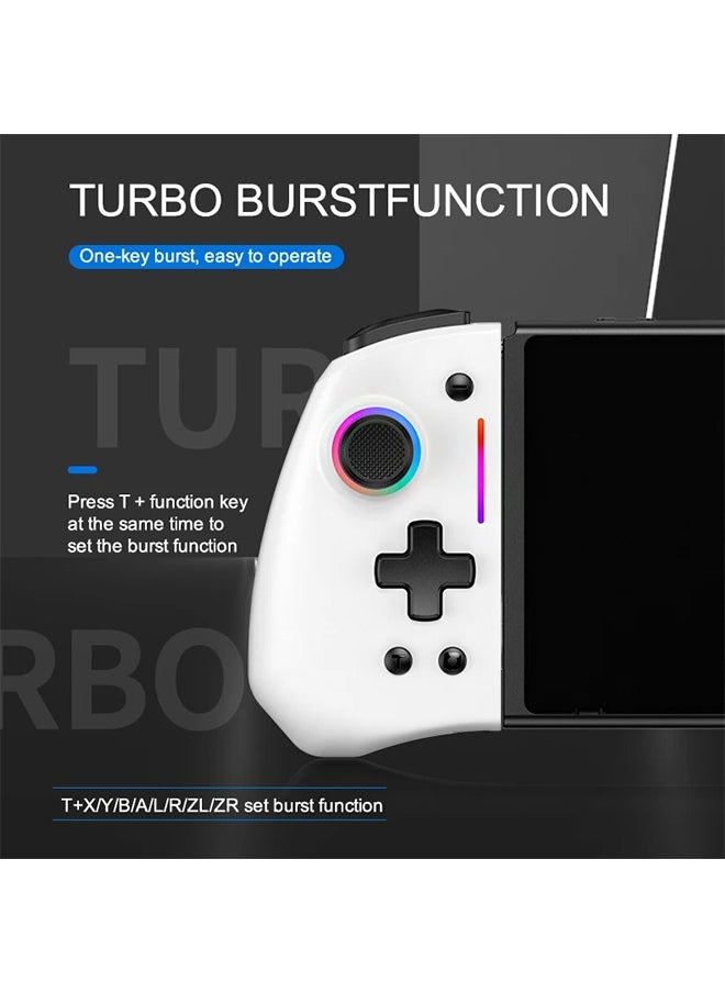 LinYuvo KS42 Meteor Light Wireless Joy-pad with 8 Color RGB Lights for Switch/Lite/OLED, with Programmable,,Turbo & Vibration
