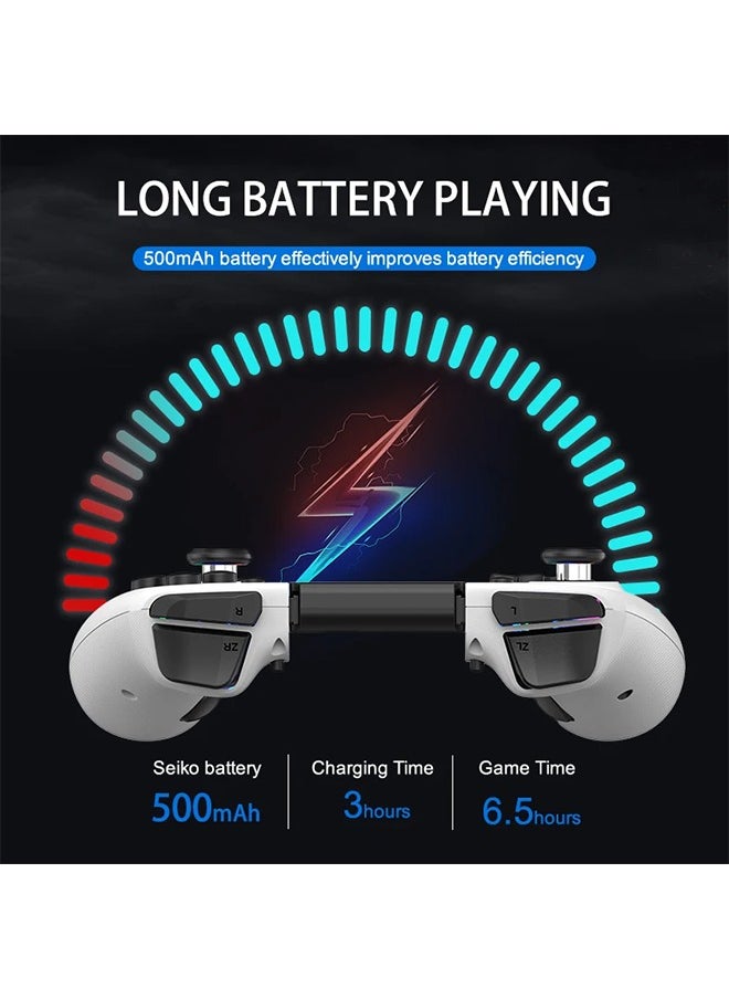 LinYuvo KS42 Meteor Light Wireless Joy-pad with 8 Color RGB Lights for Switch/Lite/OLED, with Programmable,,Turbo & Vibration