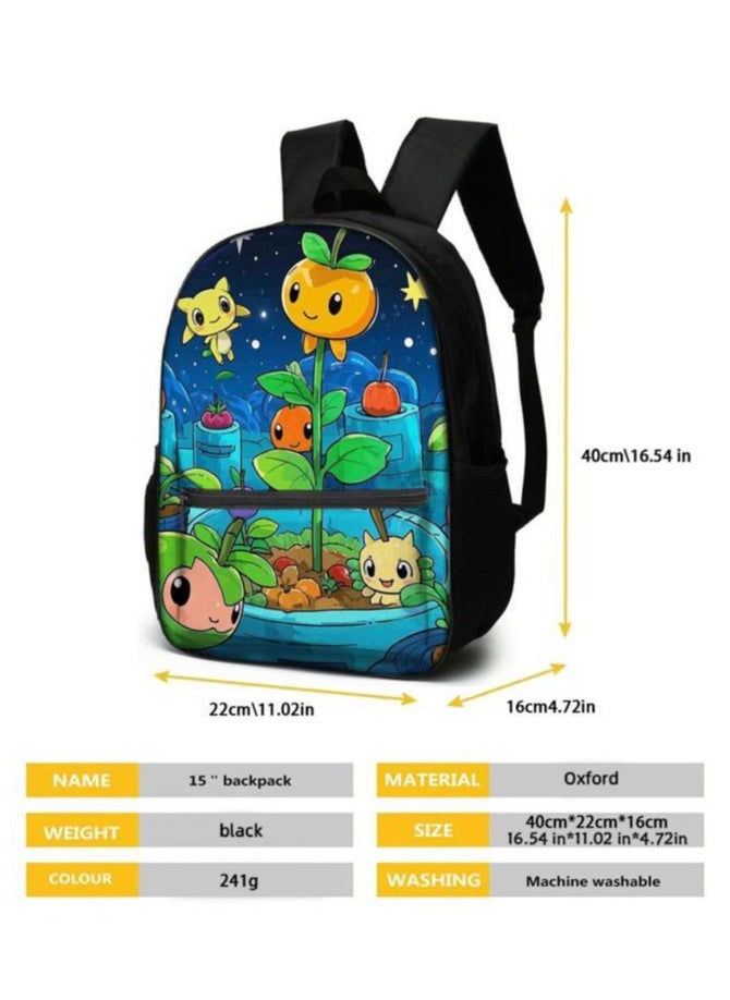 Cartoon three-piece schoolbag with zipper - 669