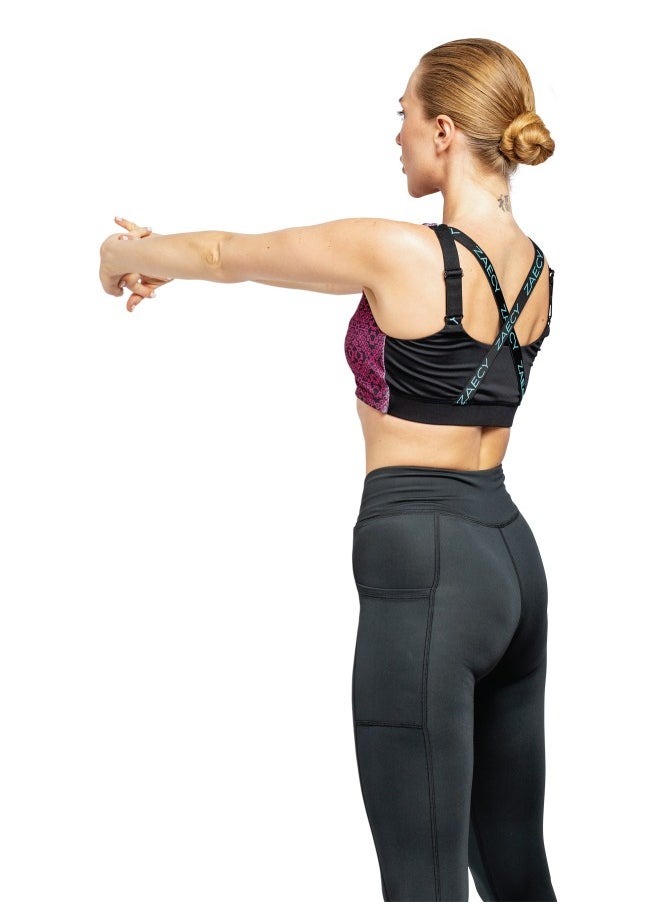 Women's High-Support Padded Zip Up Sports Bra