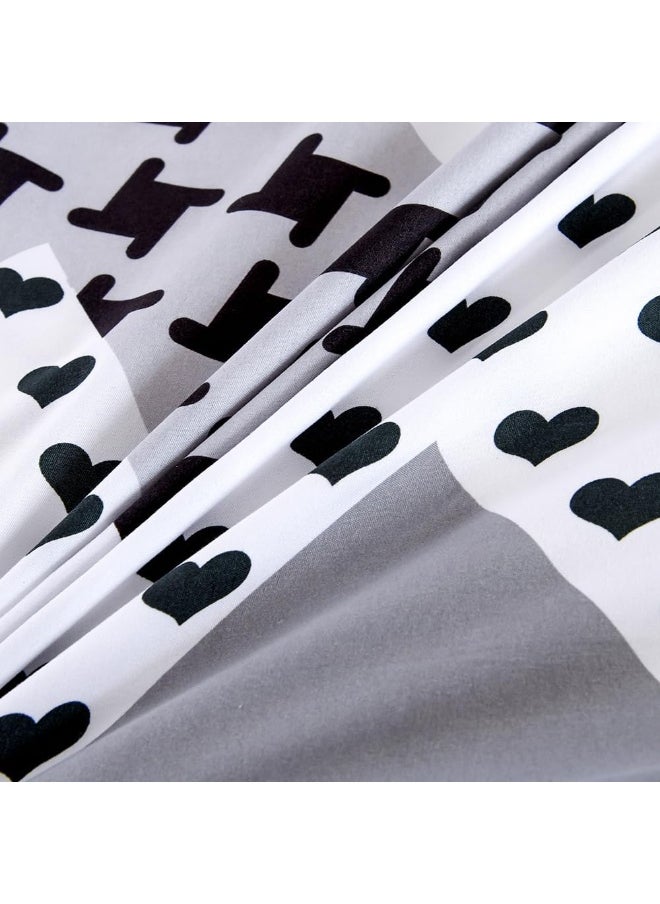 HOOBUY Soft Microfiber Printed Bed Sheets Set, All Seasons Bedding 3-Piece, Includes Floral Patterned Flat Sheet, Fitted Sheet with Elastic Deep Pocket & Pillowcase (IRIS, Twin)