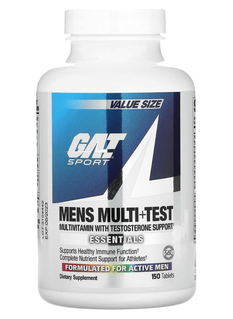 GAT Sport Mens Multi+Test Multivitamin with Testosterone Support Essentials