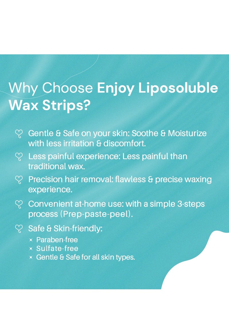 Enjoy Liposoluble Wax Strips Set Natural for Normal Skin – Long-Lasting Smoothness – 41pcs