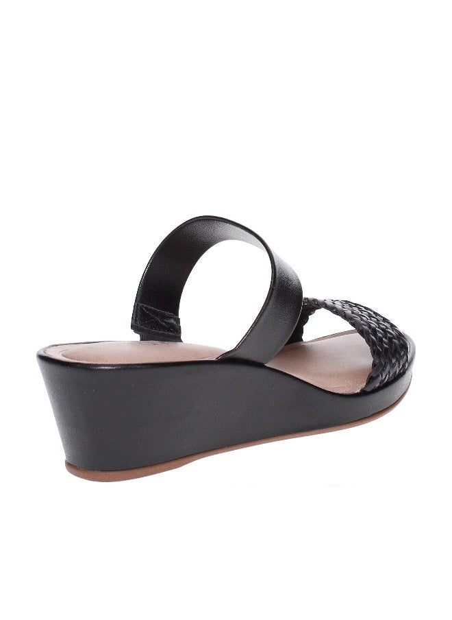 Beira Rio Ladies Wedge Sandals Black | Made In Brazil